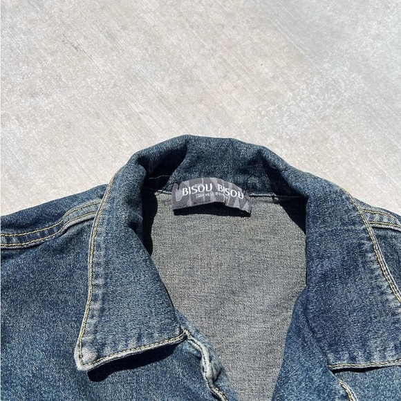 Y2K Bisou Bisou Full Denim Jumpsuit- Size Medium - Picture 2 of 9